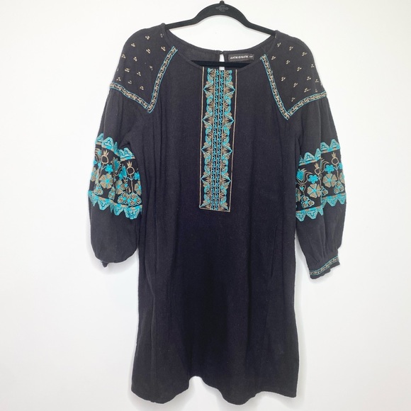 Anthropologie Antik Batik Koti Embroidered Dress - Picture 2 of 10